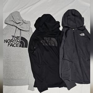 The North Face Men's Gray and Black Hoodies